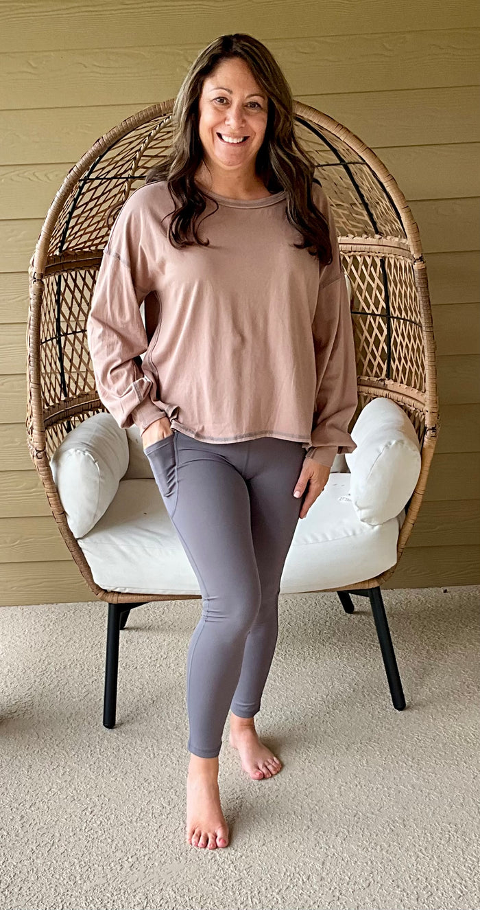 Grey Pocket Leggings