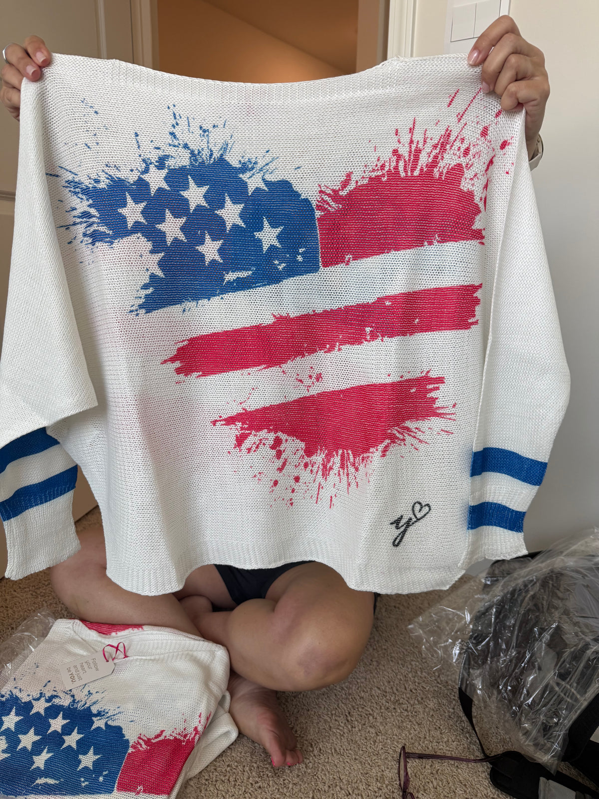 Heart American Flag