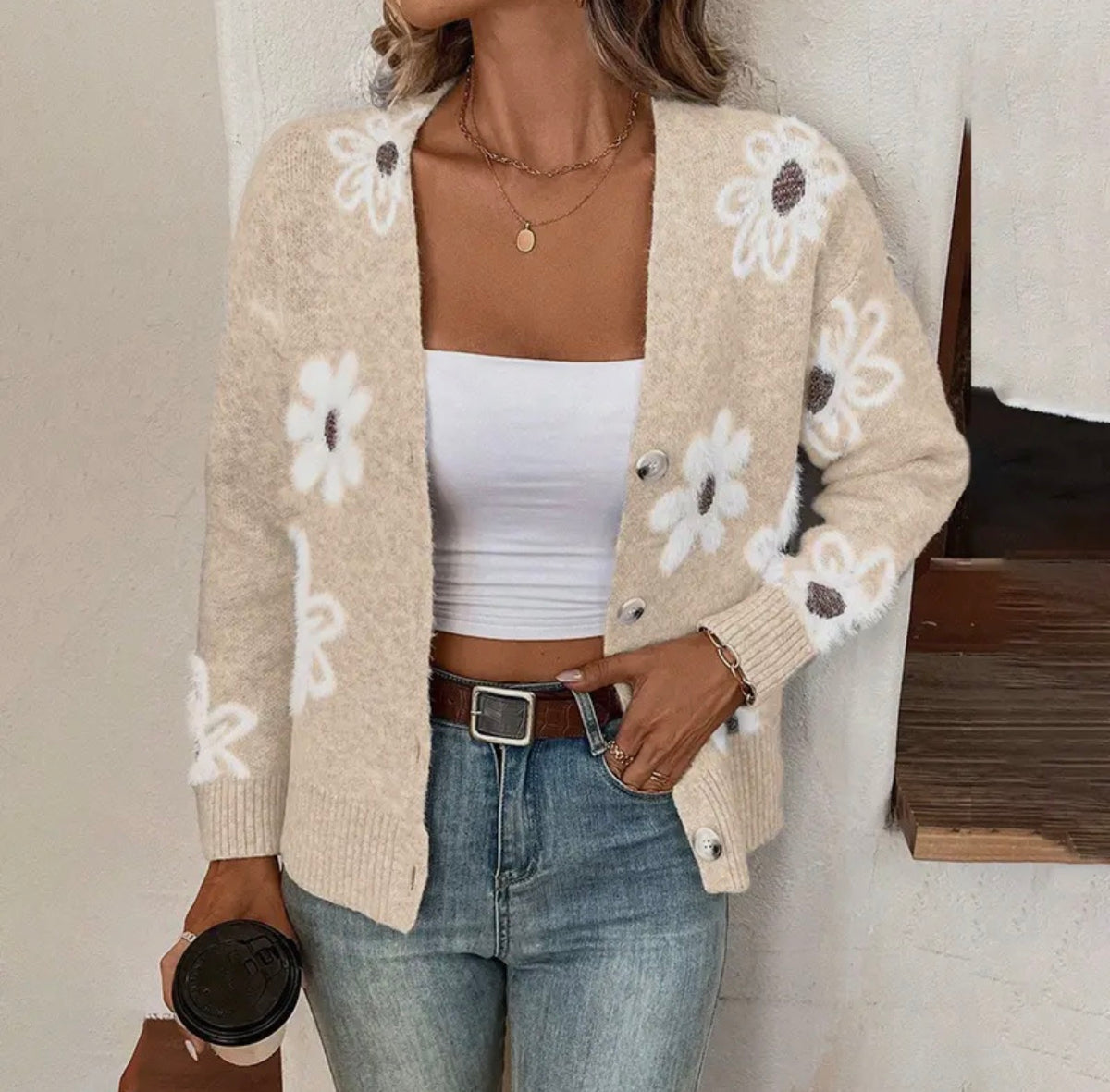 Floral Button Cardigan