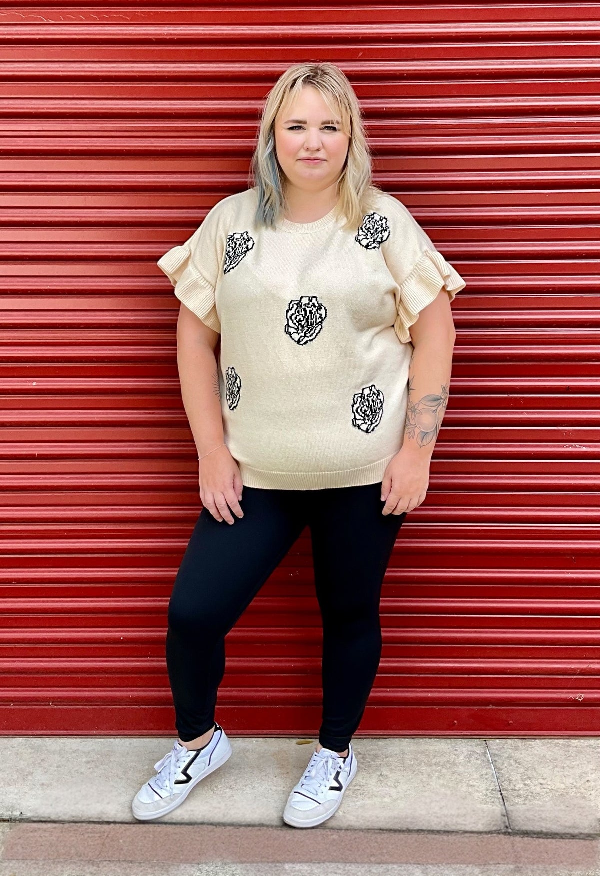 Flower Knit Sweater