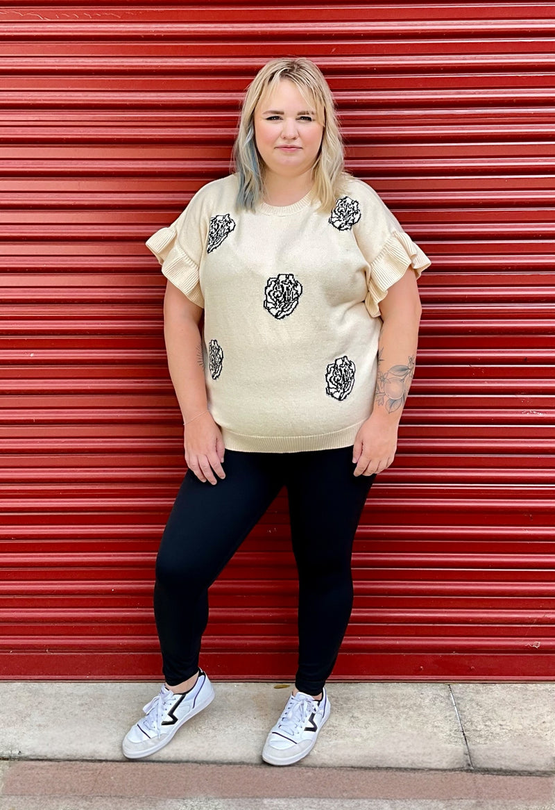 Flower Knit Sweater
