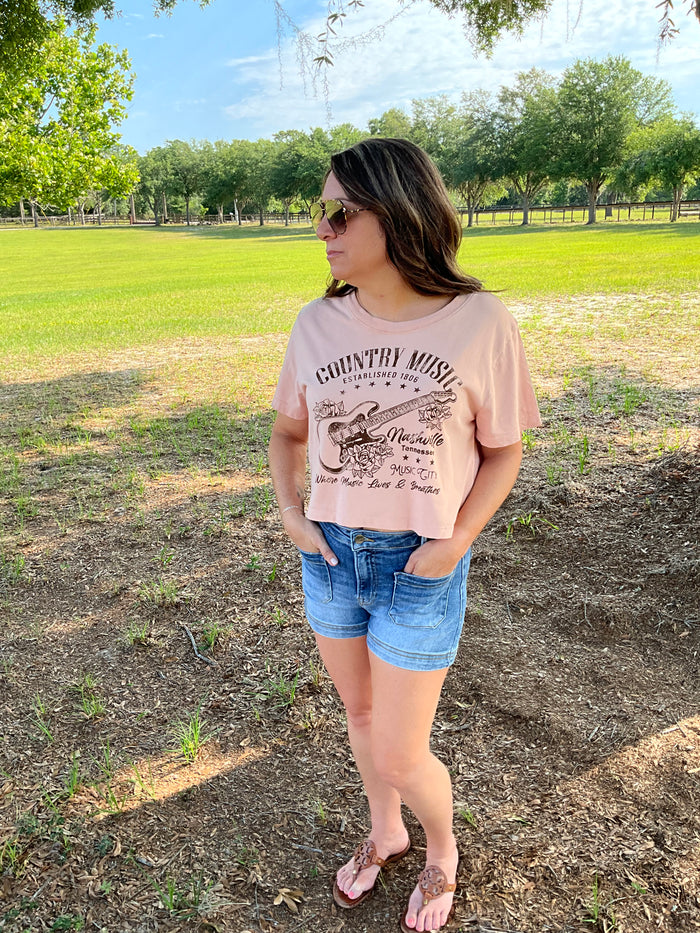 Country Music Crop Tee